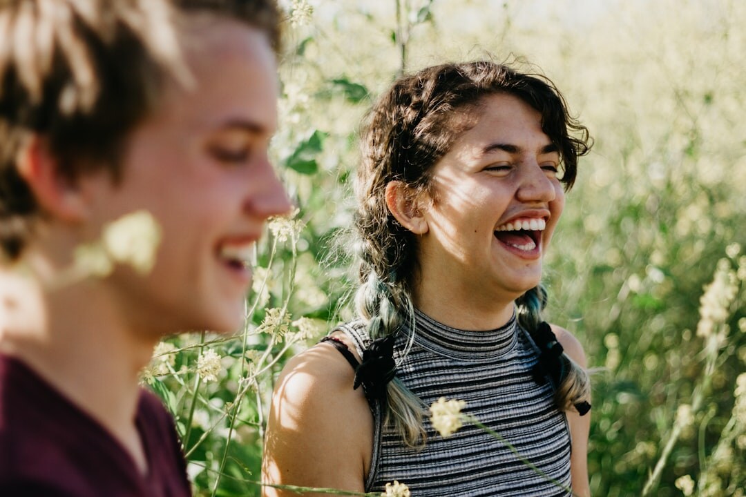 group of friends laughing