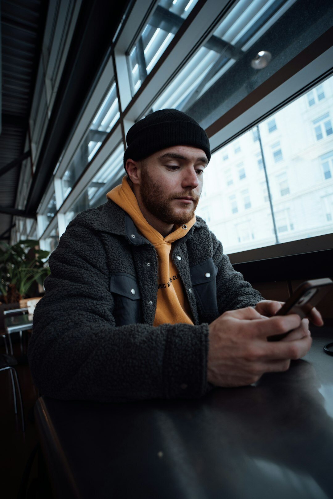 person checking phone