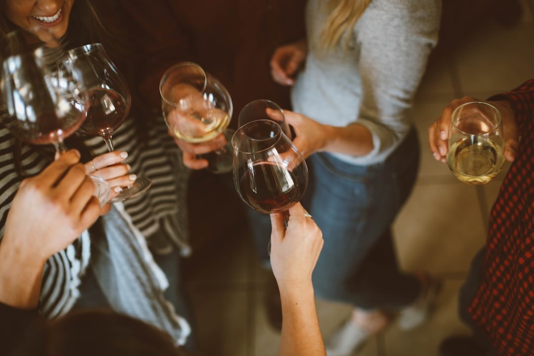 group of friends at party